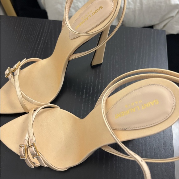 Saint Laurent Beige Strappy Heels - Picture 2 of 3